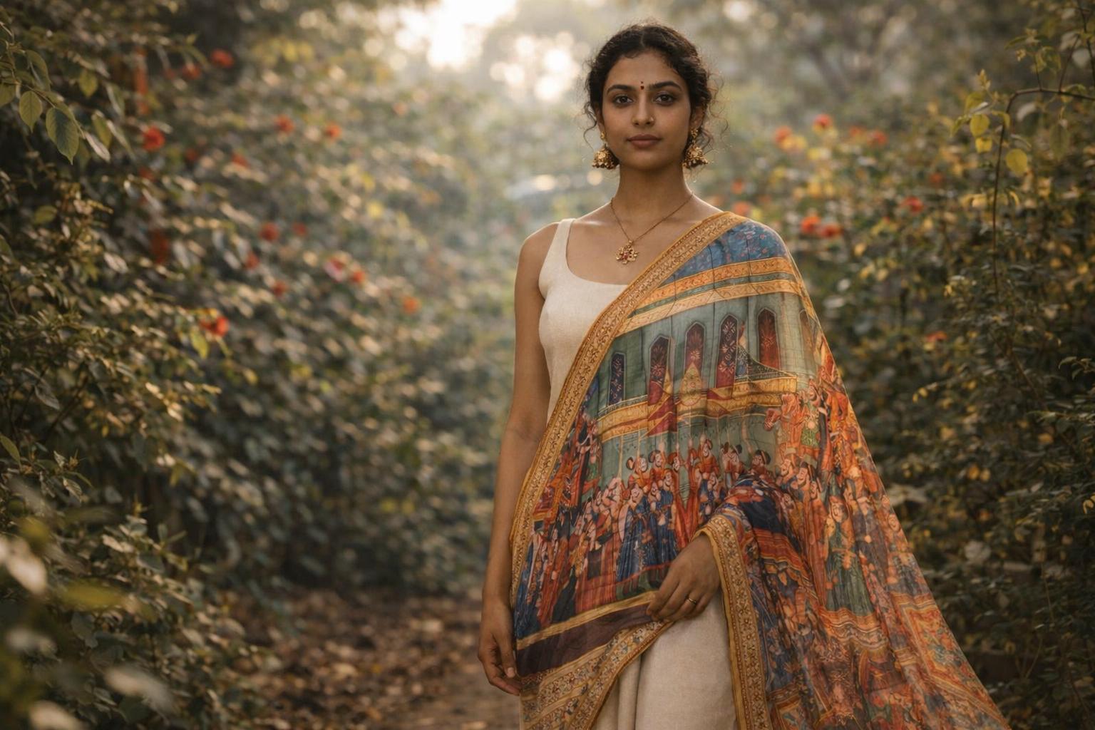 Darbar-e-Ras - Heritage Art Silk Dupatta