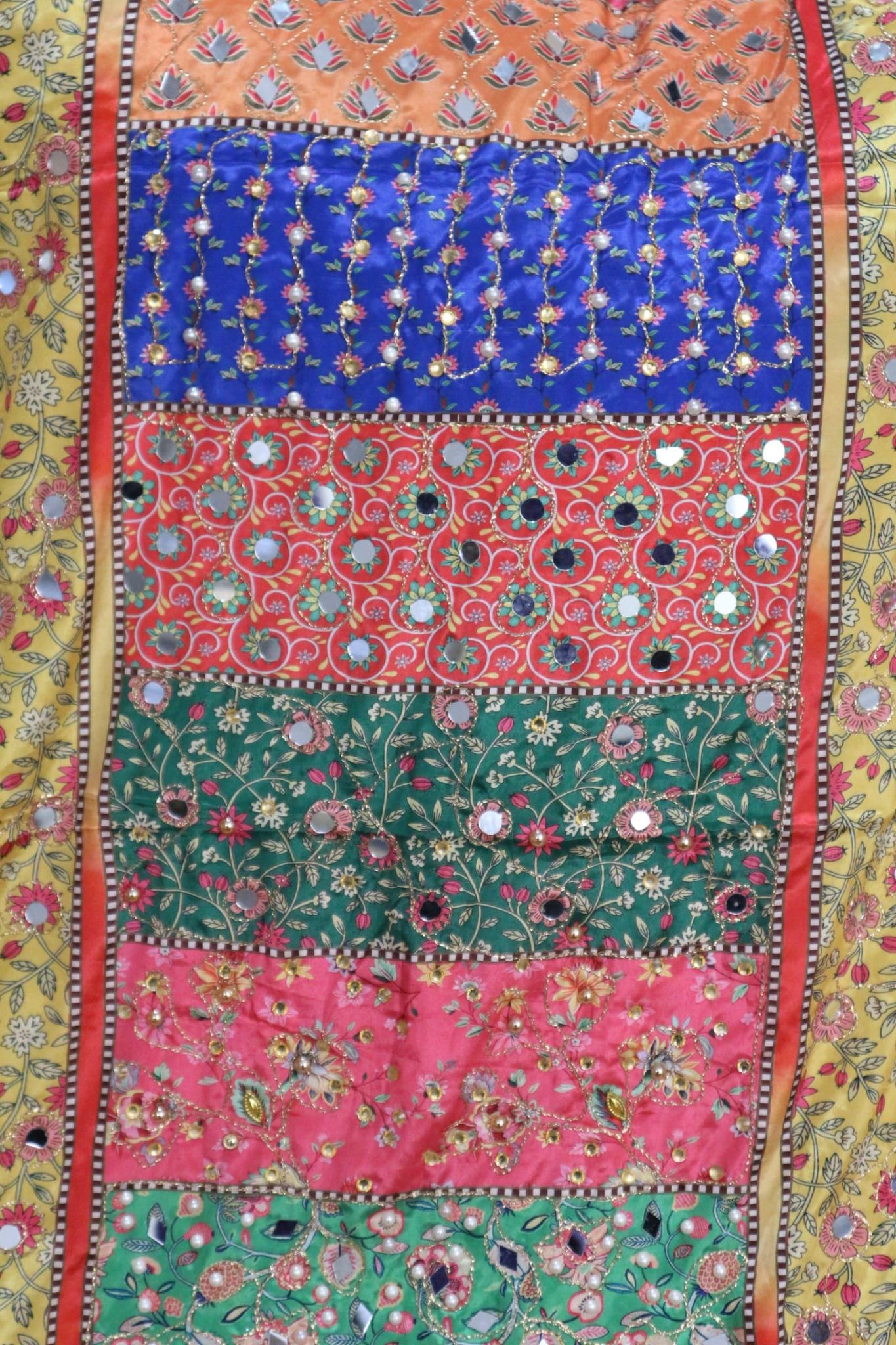 The Boheme Mosaic – Mirror Work Crepe Dupatta