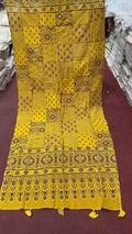 Handcrafted Cotton Ajrak Patchwork Dupatta | Ethnic Dupatta with Hand Block Motifs | Boho Indian Dupatta | Ishq by Isha