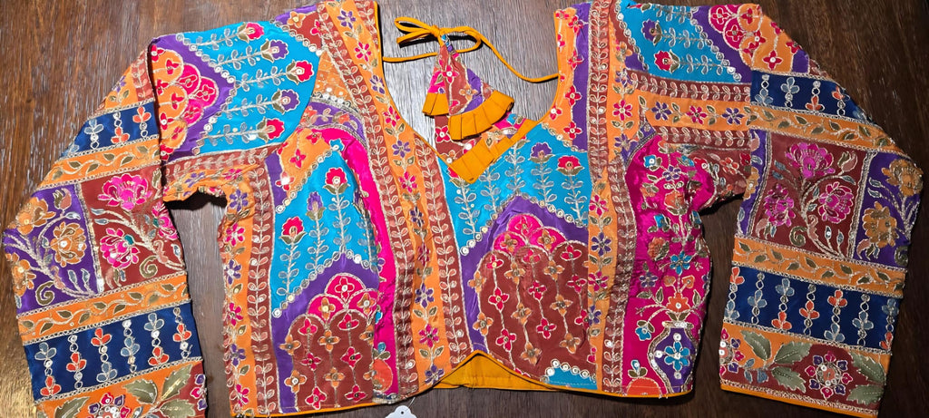 Handcrafted Indian Blouse | Festive Saree Blouse | Mirror Work Blouse | Wedding & Navratri Choli | Ethnic Designer Blouse for Women
