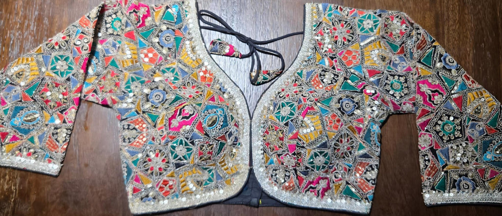 Handcrafted Indian Blouse | Festive Saree Blouse | Mirror Work Blouse | Wedding & Navratri Choli | Ethnic Designer Blouse for Women B45, B46