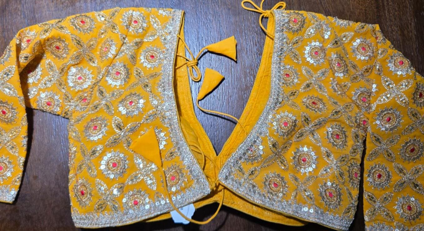 Handcrafted Indian Blouse | Festive Saree Blouse | Mirror Work Blouse | Wedding & Navratri Choli | Ethnic Designer Blouse for Women B52 ,B48