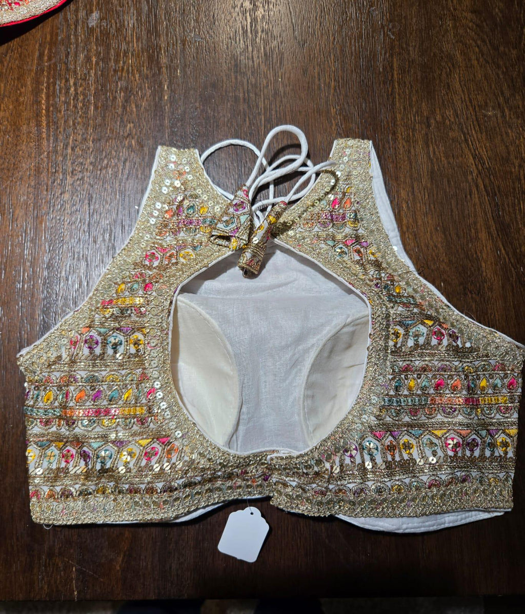 Handcrafted Indian Blouse | Festive Saree Blouse | Mirror Work Blouse | Wedding & Navratri Choli | Ethnic Designer Blouse for Women B43 ,B44