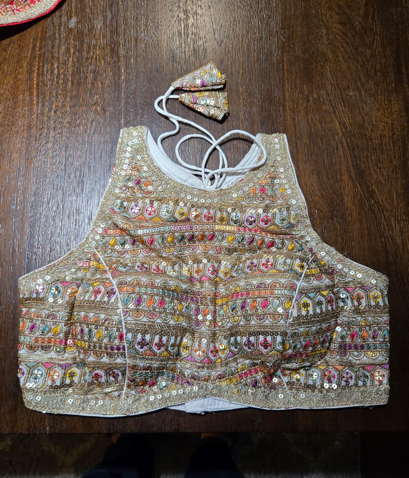 Handcrafted Indian Blouse | Festive Saree Blouse | Mirror Work Blouse | Wedding & Navratri Choli | Ethnic Designer Blouse for Women B43 ,B44