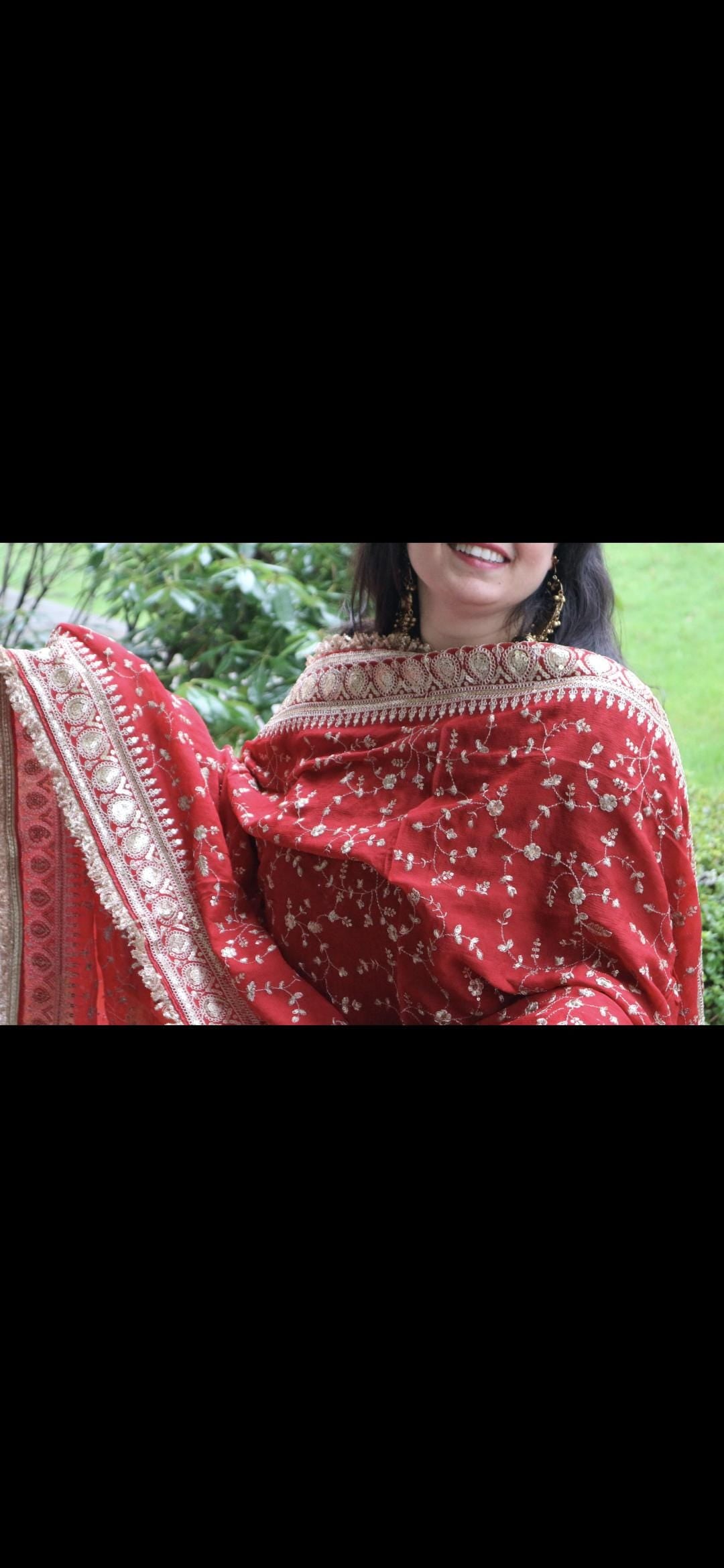Red Gold Embroidered DupattaRed Gold Embroidered Dupatta | Indian Wedding Dupatta | Festive Ethnic Dupatta | Floral Zari Designer Dupatta