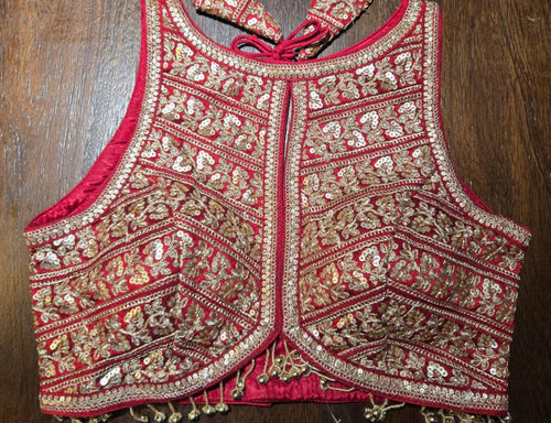 Handcrafted Indian Blouse | Festive Saree Blouse | Mirror Work Blouse | Wedding & Navratri Choli | Ethnic Designer Blouse for Women