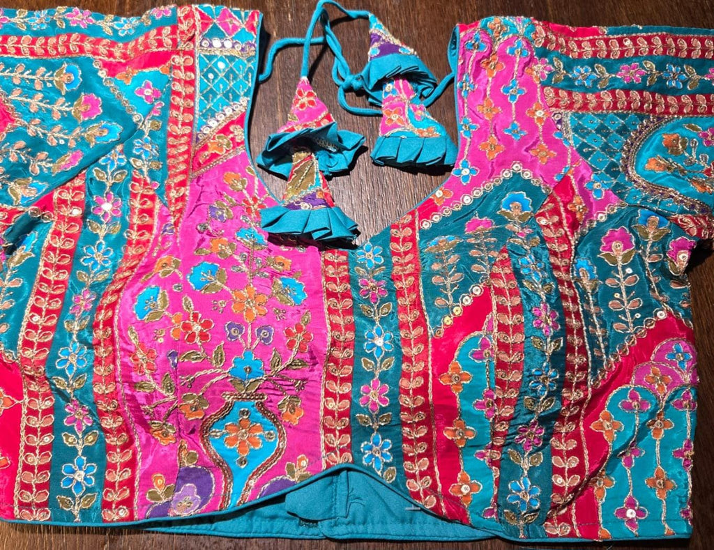 Handcrafted Indian Blouse | Festive Saree Blouse | Mirror Work Blouse | Wedding & Navratri Choli | Ethnic Designer Blouse for Women