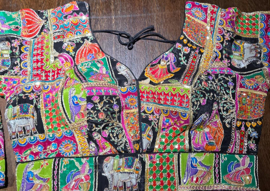 Handcrafted Indian Blouse | Festive Saree Blouse | Mirror Work Blouse | Wedding & Navratri Choli | Ethnic Designer Blouse for Women