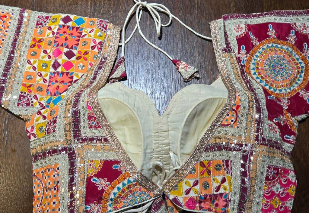 Handcrafted Indian Blouse | Festive Saree Blouse | Mirror Work Blouse | Wedding & Navratri Choli | Ethnic Designer Blouse for Women