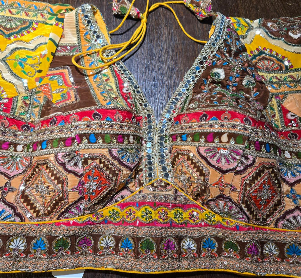 Handcrafted Indian Blouse | Festive Saree Blouse | Mirror Work Blouse | Wedding & Navratri Choli | Ethnic Designer Blouse for Women