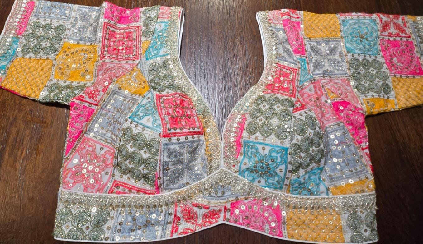 Handcrafted Indian Blouse Festive Saree Blouse Mirror Work Blouse Wedding &Navratri Choli | Ethnic Designer Blouse for Women B49,B50,B51,B48