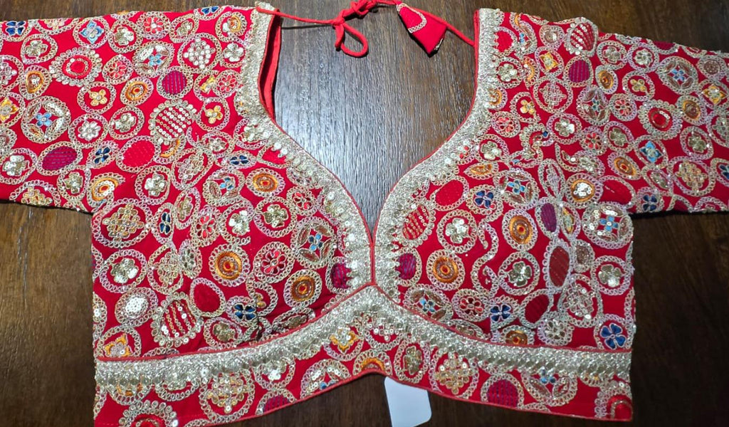 Handcrafted Indian Blouse Festive Saree Blouse Mirror Work Blouse Wedding &Navratri Choli | Ethnic Designer Blouse for Women B49,B50,B51,B48