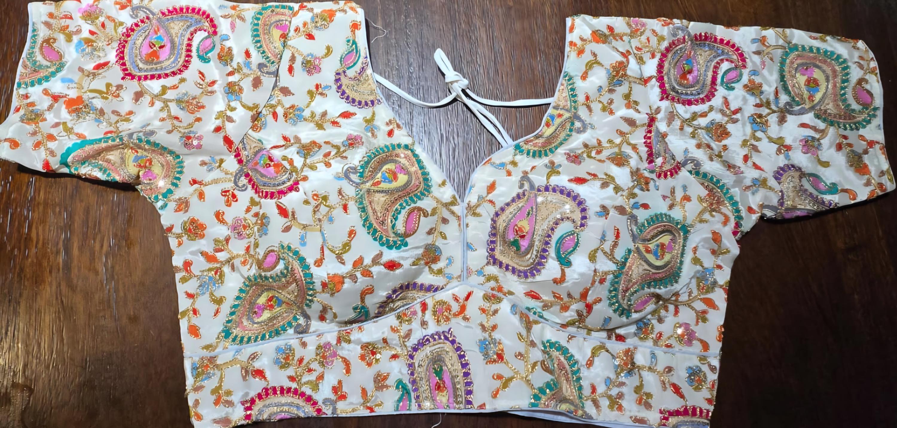 Handcrafted Indian Blouse Festive Saree Blouse Mirror Work Blouse Wedding &Navratri Choli | Ethnic Designer Blouse for Women B49,B50,B51,B48