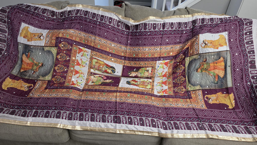 Boho Printed Chinnon Dupatta | Indian Ethnic Dupatta for Women | Traditional Art Inspired Dupatta | Lightweight Festive Dupatta