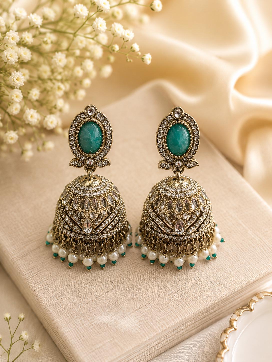 Oxidized Silver Jhumka Earrings | Indian Ethnic Statement Earrings | Boho Dangle Earrings | Navratri Jewelry | Gift for Her