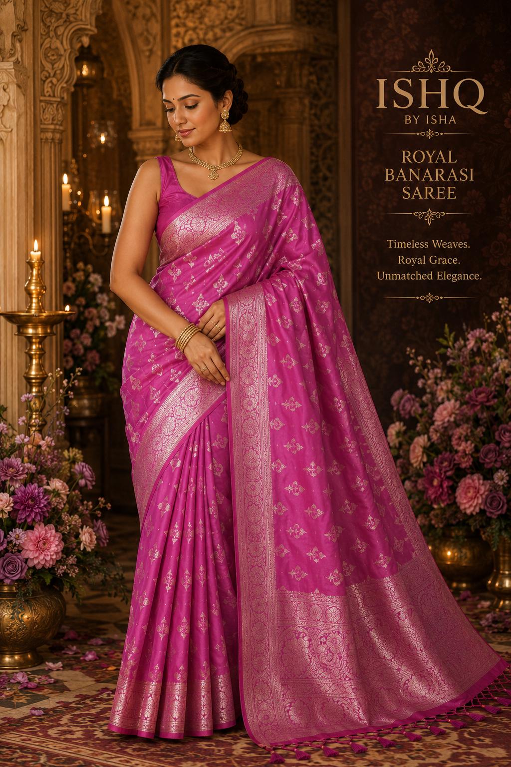 Elegant Pink banarasi Saree & Festive Wear