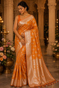 Elegant Orange banarasi Saree & Festive Wear