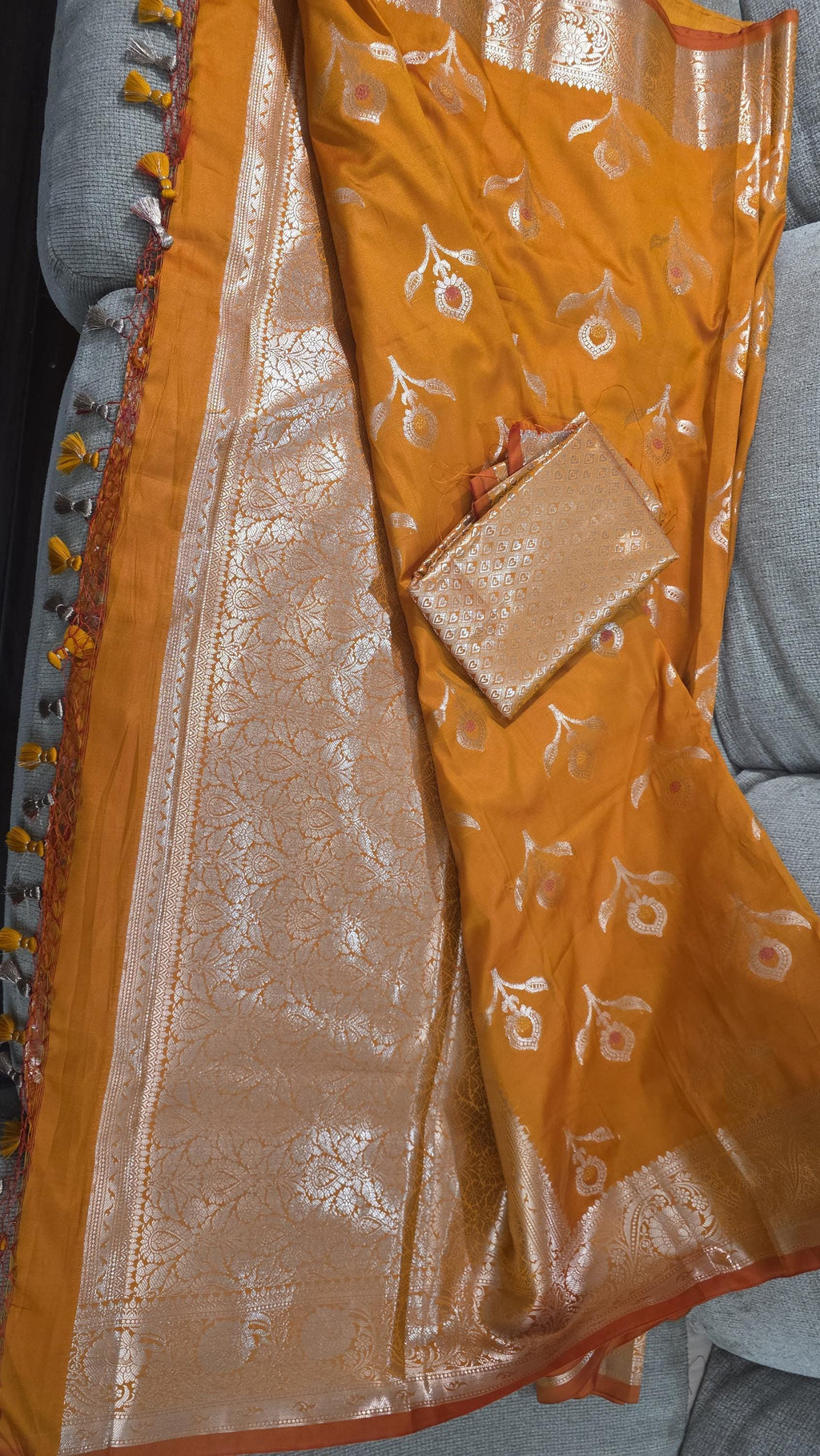 Elegant Orange banarasi Saree & Festive Wear