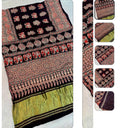 Wine Handblock Ajrakh Mirror Work Saree | 500+ Real Mirror Saree | Elephant Print Indian Ethnic Saree | Festive Navratri