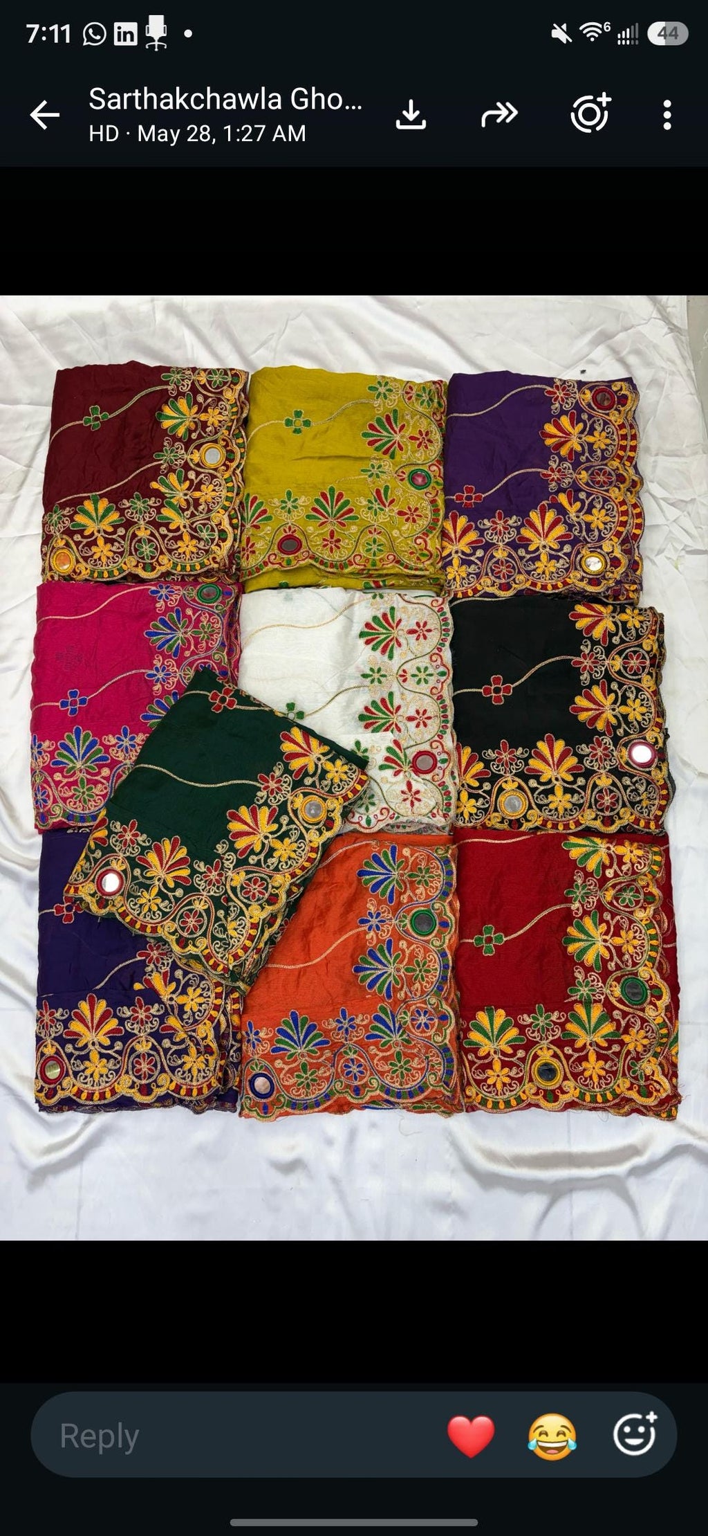 Rayon Cotton Embroidered Mirror Work Dupatta | Thread Work Ethnic Dupatta | Indian Traditional Dupatta for Women | Festive, Garba & Navratri