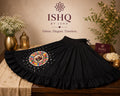 Black Skirt with patch work Work 10 m flair | Festive & Party Wear | Ishq by Isha