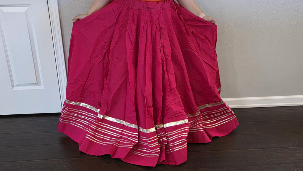 Garba Print Lehenga |Pink Ethnic Skirt | Navratri Ghagra Choli | Handmade Indian Festival Outfit