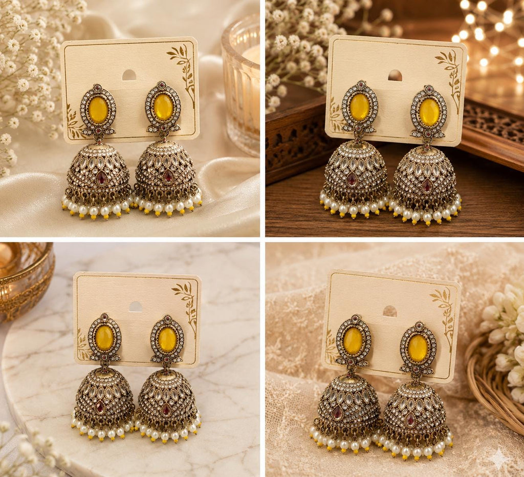 Oxidized Silver Jhumka Earrings | Indian Ethnic Statement Earrings | Boho Dangle Earrings | Navratri Jewelry | Gift for Her