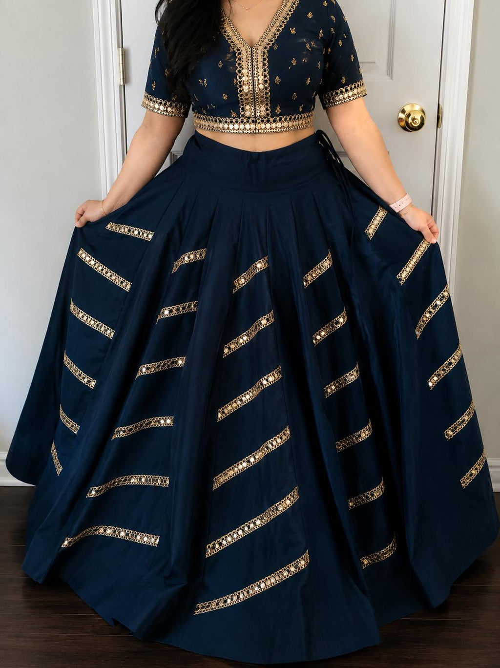 Indian gotta Work Lehenga Skirt | 10 Meter Flare | Festive Garba Navratri Skirt | Boho Maxi Skirt | Wedding & Party Wear