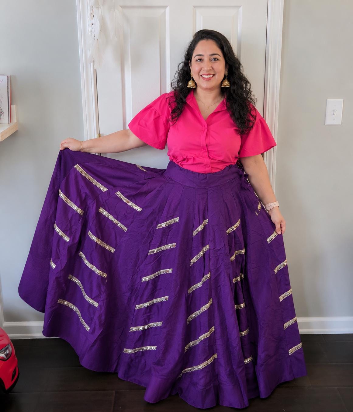 Indian gotta Work Lehenga Skirt | 10 Meter Flare | Festive Garba Navratri Skirt | Boho Maxi Skirt | Wedding & Party Wear