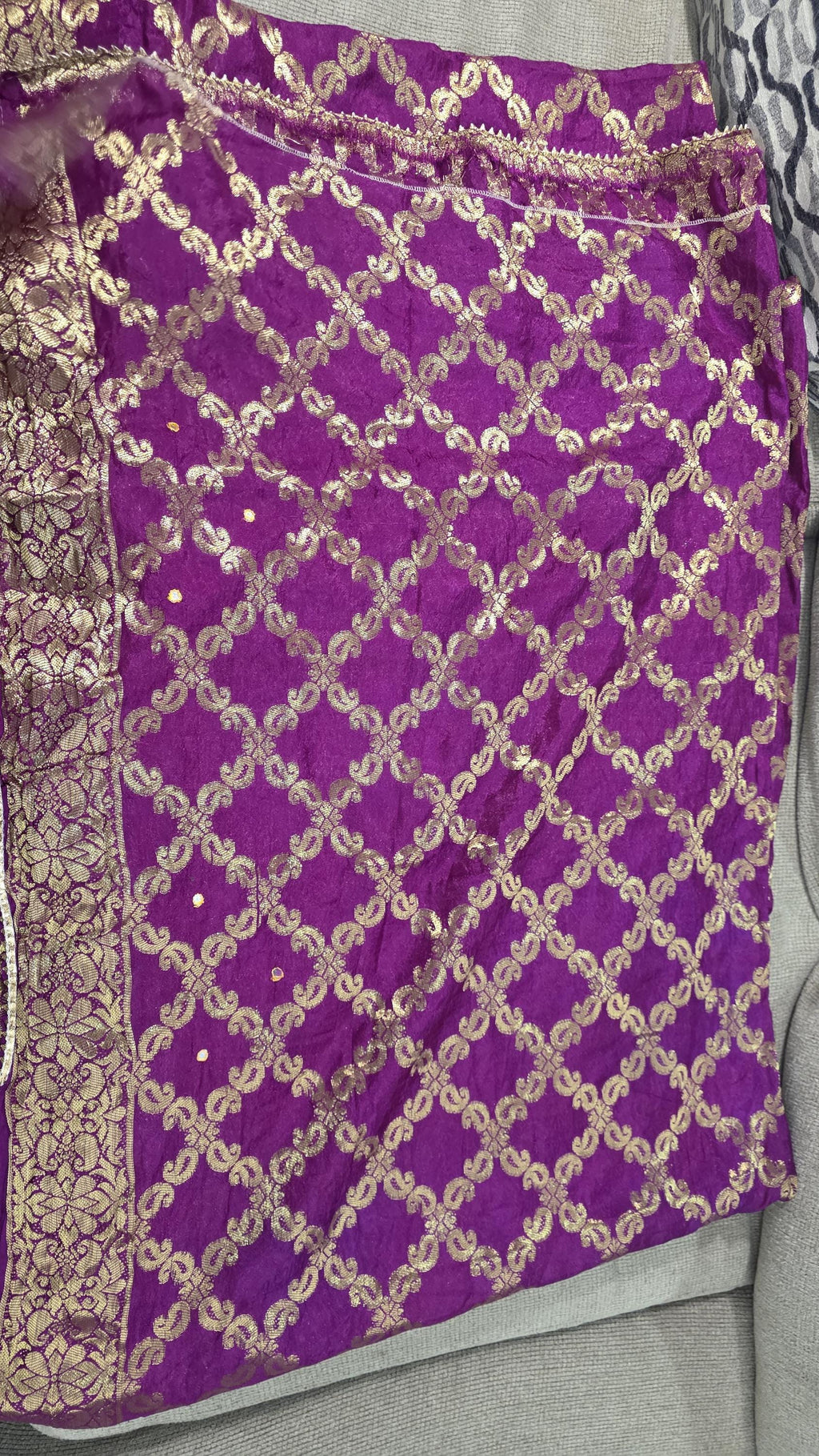 Traditional Purple Gharchola Saree | Bandhani Silk Saree with Zari Work |Festive Wedding Wear | Indian Ethnic Saree