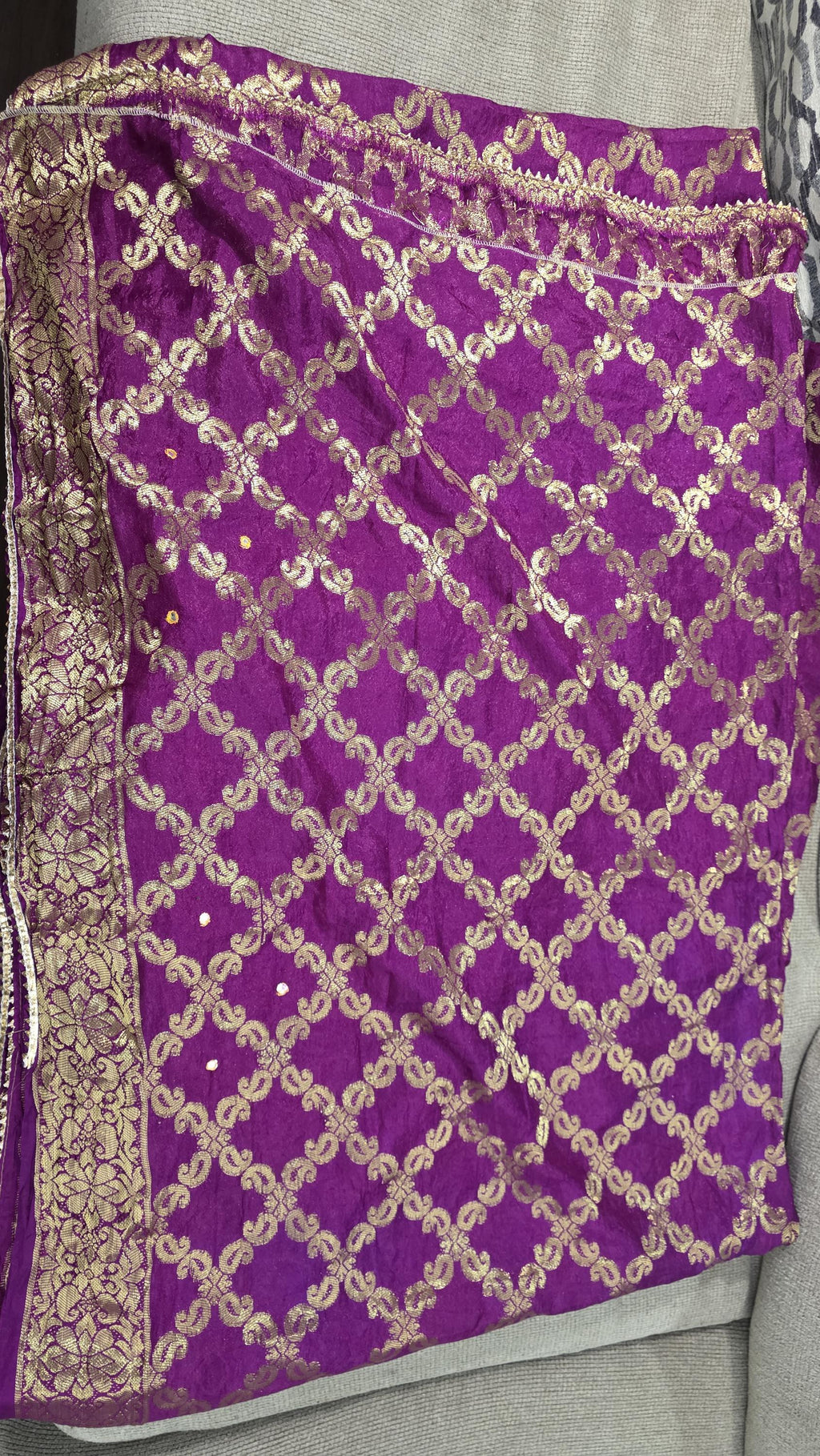 Traditional Purple Gharchola Saree | Bandhani Silk Saree with Zari Work |Festive Wedding Wear | Indian Ethnic Saree
