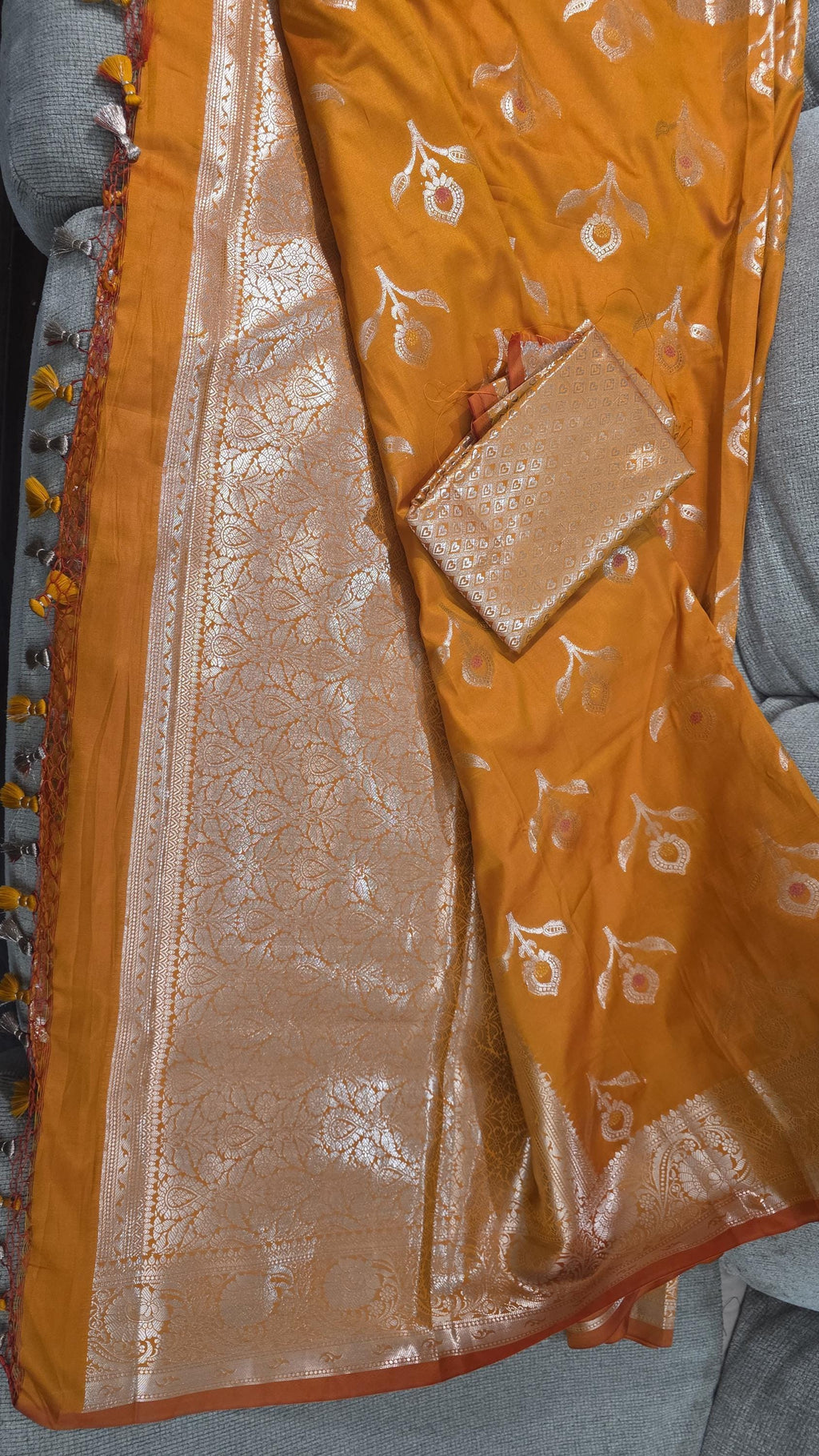 Elegant Orange banarasi Saree & Festive Wear