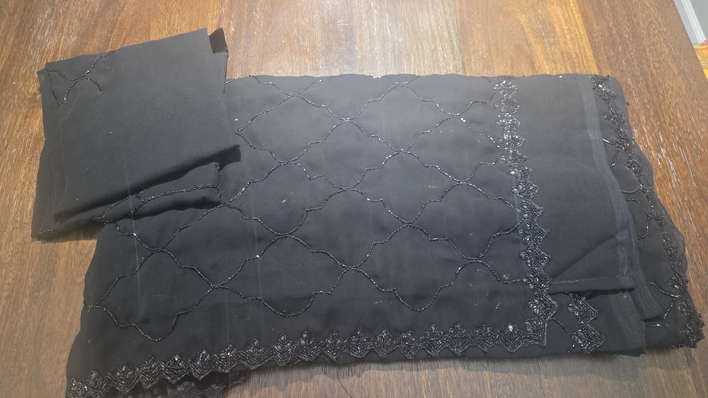 Black Georgette saree | Handwork| Festive Indian saree | Wedding & Party