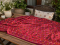 Handmade , Handwoven , Elegant vibrant & Authentic Pink Multicolour Phulkari Dupatta / Indian Scarf. Hand embroidered .