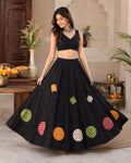 Indian Cotton Patchwork Skirt | Navratri Garba Lehenga Skirt | Boho Maxi Ethnic Skirt | Festival Wear