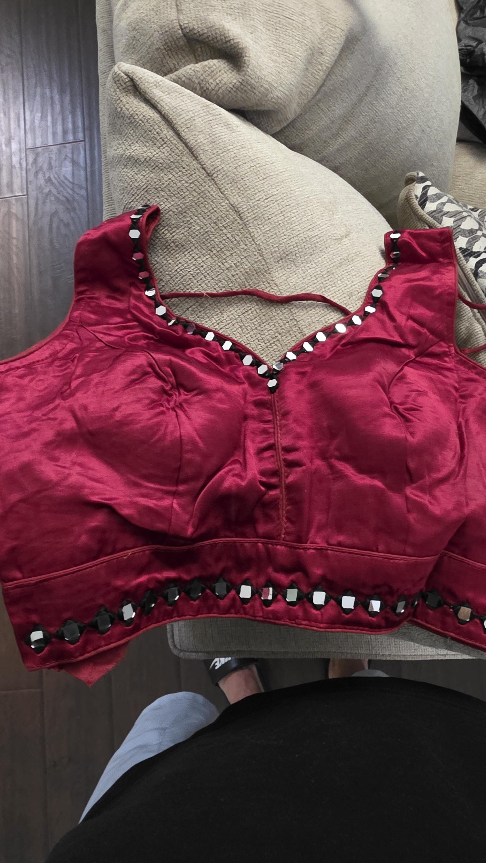 Maroon Gajji Silk Patchwork Lehenga Set | Mirror Work Blouse | Indian Navratri Outfit | Garba Chaniya Choli | Festive Ethnic Wear