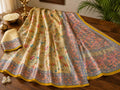 Golden Crepe Silk Woven Saree | Traditional Indian Saree | Ethnic Festive Saree | Designer Party Wear Saree | Wedding Saree with Unstitched