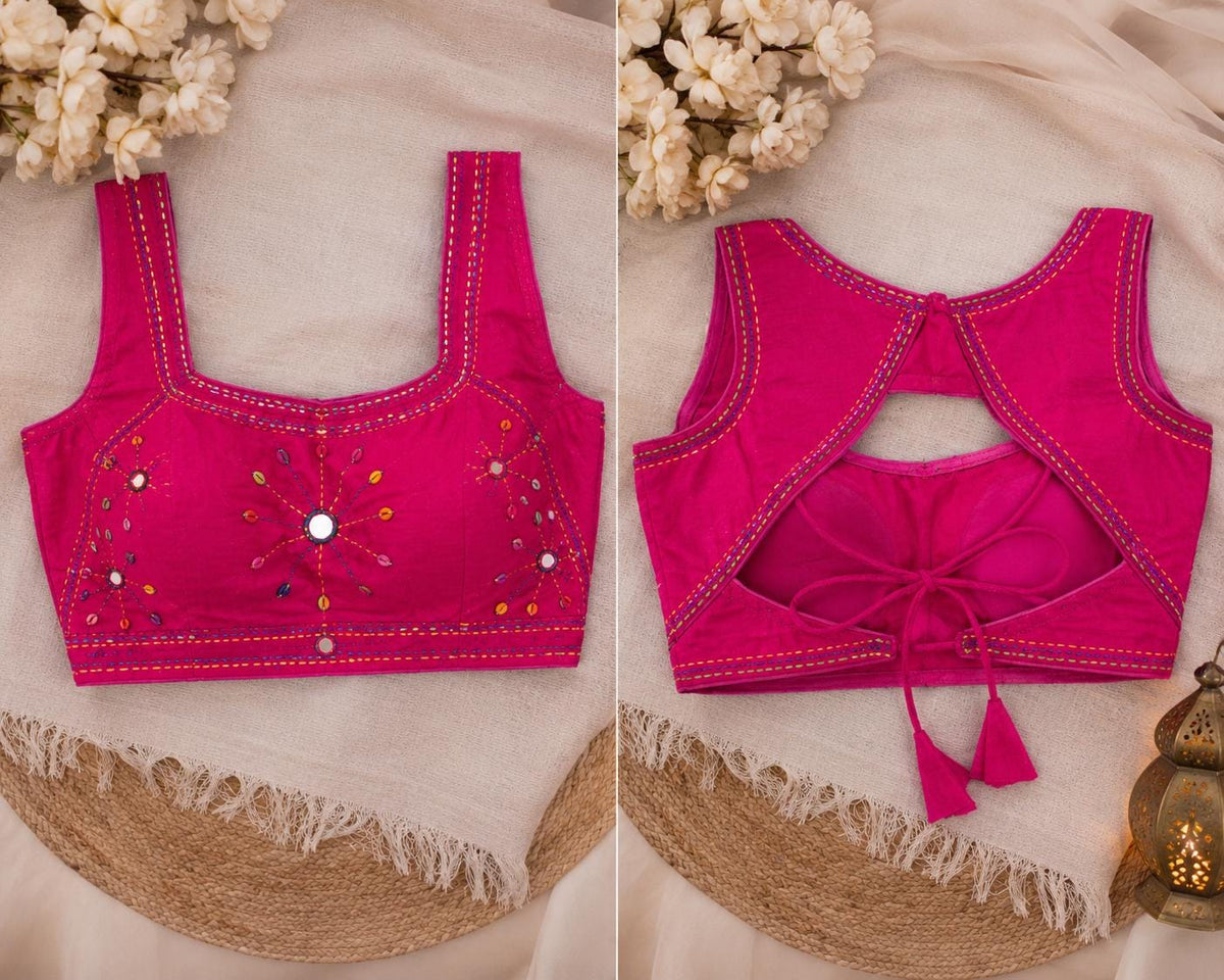Garba Print Lehenga |Pink Ethnic Skirt | Navratri Ghagra Choli | Handmade Indian Festival Outfit