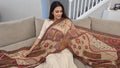 Beige multicolour mughal art dupatta Handmade , Handwoven , Elegant vibrant & Authentic