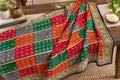 Colorful Mirror Work Dupatta | Indian Embroidered Dupatta | Multicolor Bandhani Style Shawl | Garba Navratri Dupatta | Boho Festive Scarf