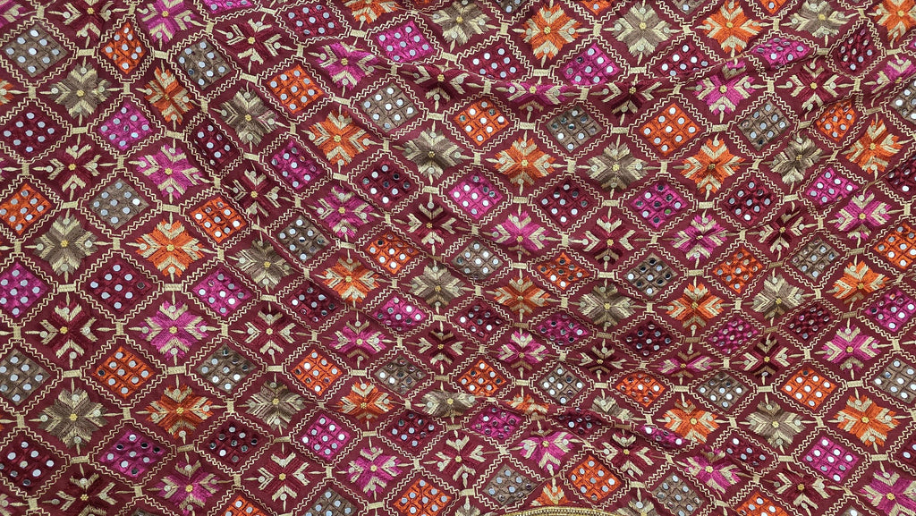 Colorful Mirror Work Dupatta | Indian Embroidered Dupatta | Multicolor Bandhani Style Shawl | Garba Navratri Dupatta | Boho Festive Scarf