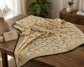 Light green Kantha Work Dupatta with Mirror Work | Indian Ethnic Festive Scarf