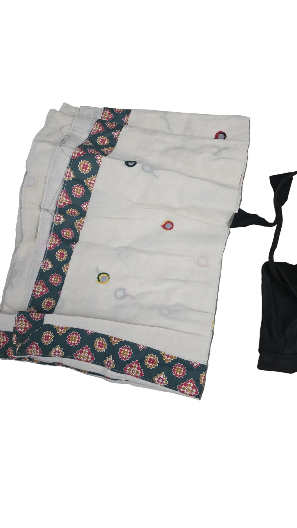 Garba black red Multicolour Patch Lehenga |white&black Ethnic Skirt | Navratri Ghagra Choli | Handmade Indian Festival Outfit