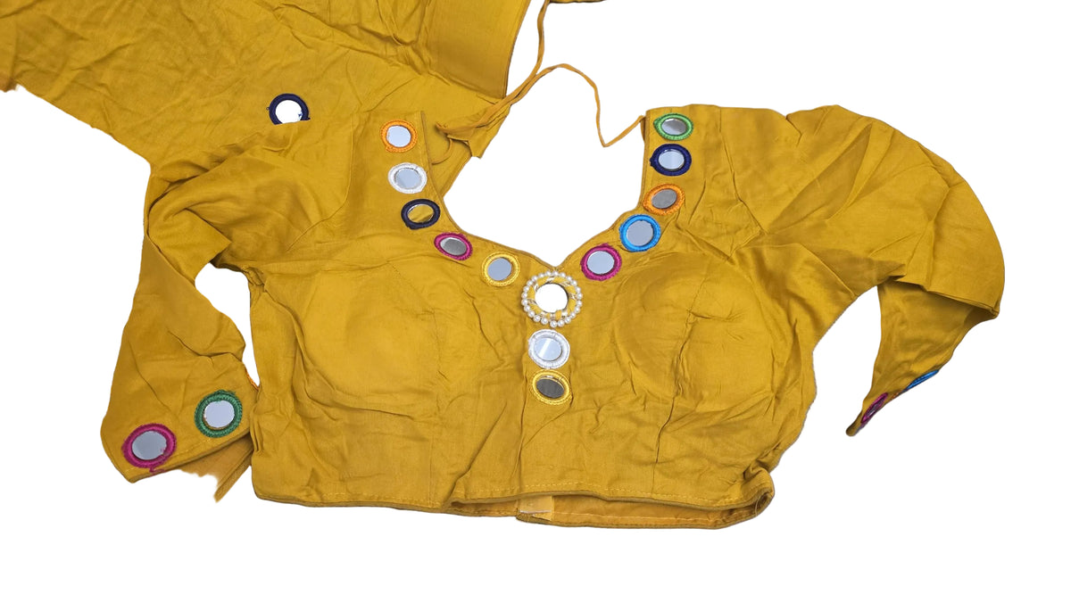 Mustard Yellow Mirror Work Lehenga Set | Navratri Garba Outfit | Indian Wedding Lehenga Choli | Dandiya Dress | Festive Ethnic We