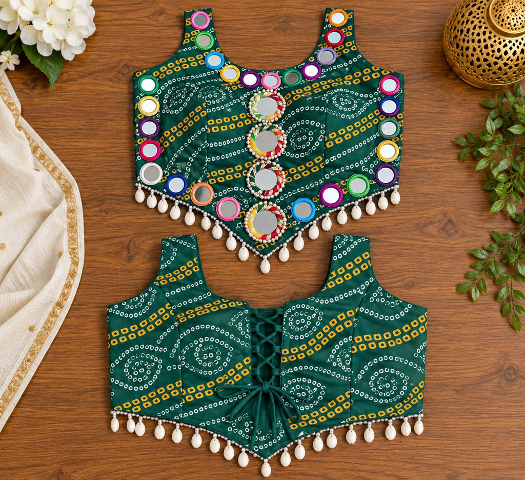 Garba Navratri blouse with Mirror Work.