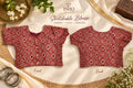 Ajrakh Stretchable Blouse | Black & Maroon Printed Indian Blouse | Garba Navratri Blouse | Fits Up to Size 42 | Ready to Wear