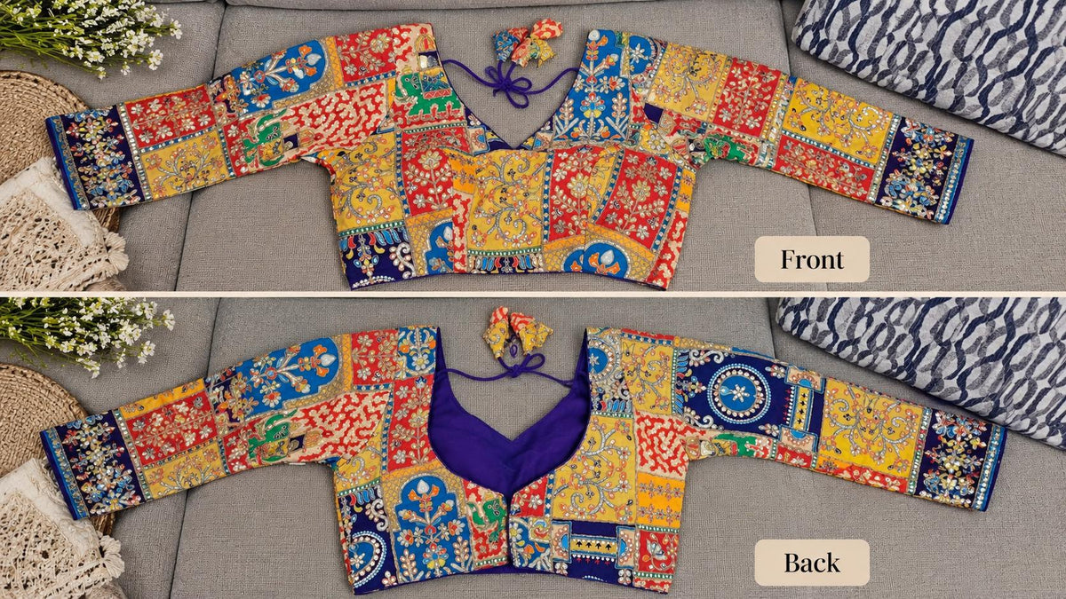 Printed Indian Blouse | Ready to Wear Saree Blouse | Ethnic Blouse | Garba & Navratri Blouse | Indian Traditional Wear