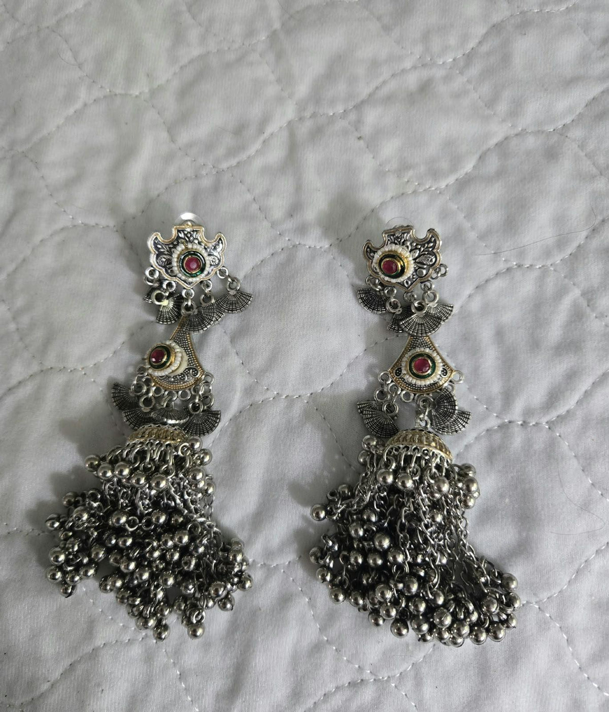 Oxidized Silver earings Jewelry, Garba Jewelry, Navratri Necklace, Gujarati Jewelry, Boho Statement Jewelry ( code 11)