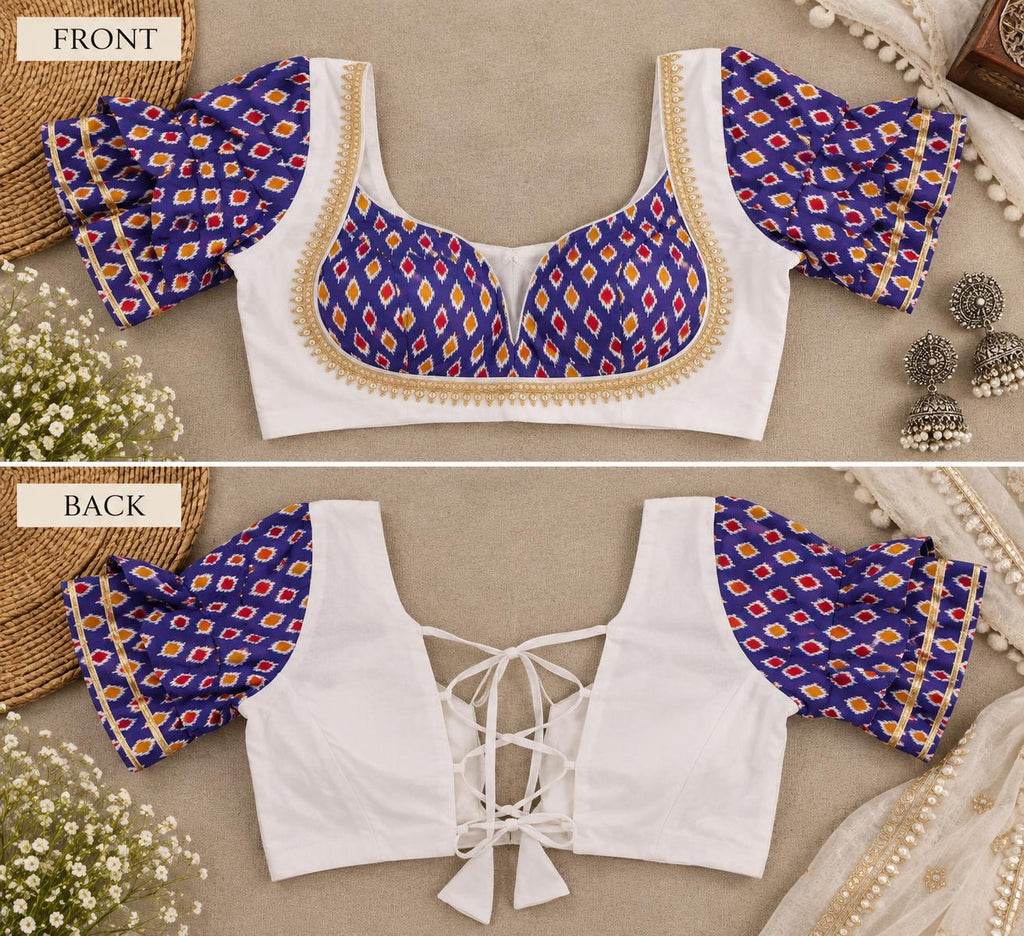 White Patola Lehenga Set for Women | Navratri Garba Outfit | Handmade Indian Ethnic