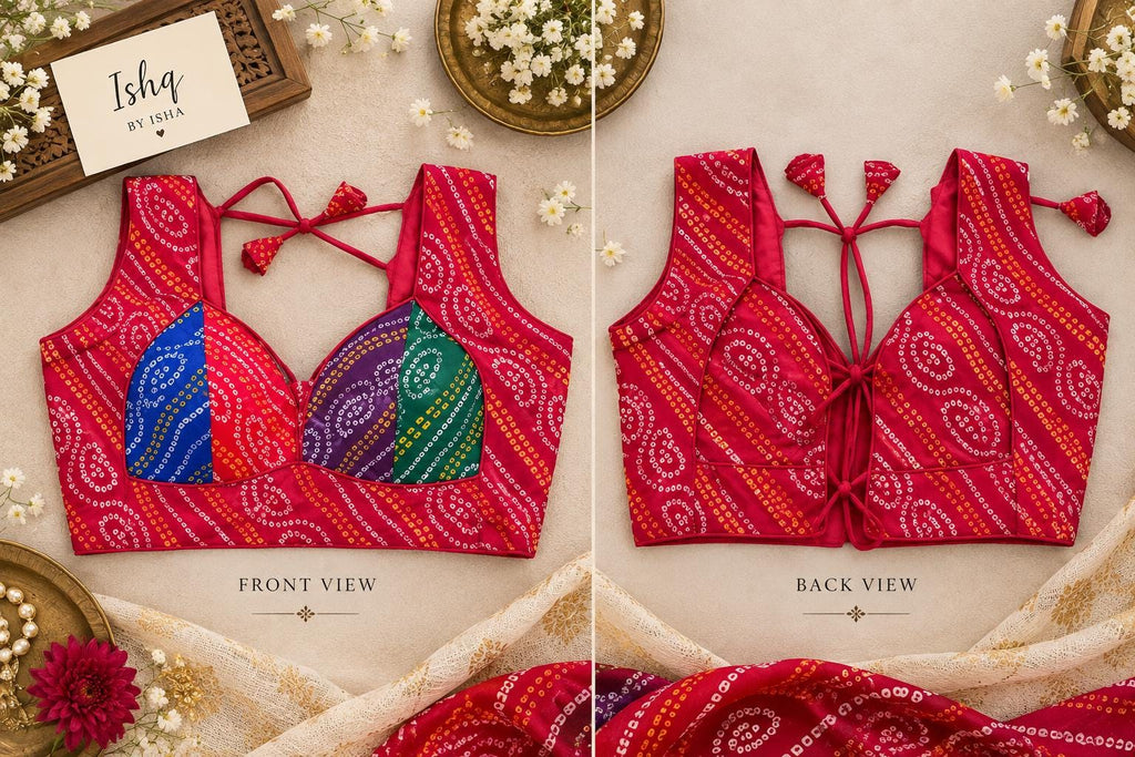 Handcrafted Bandhani Lehenga Set | georgette Navratri Garba Outfit | Indian Ethnic Wear